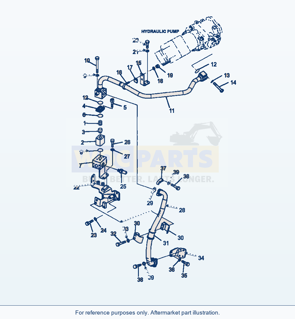 Komatsu WA470-6 Hydraulic Pump Steering Line Serial A46001-UP parts diagram
