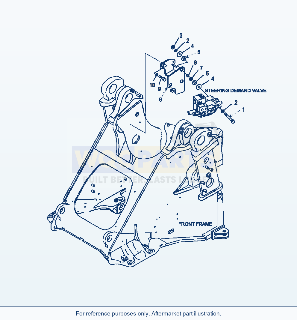 Komatsu WA470-6 Steering Demand Valve Mounting Serial A45001-UP parts diagram