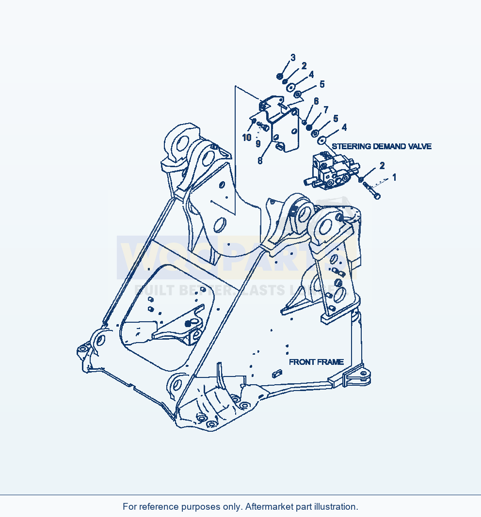 Komatsu WA470-6 Steering Demand Valve Mounting Serial A46001-UP parts diagram