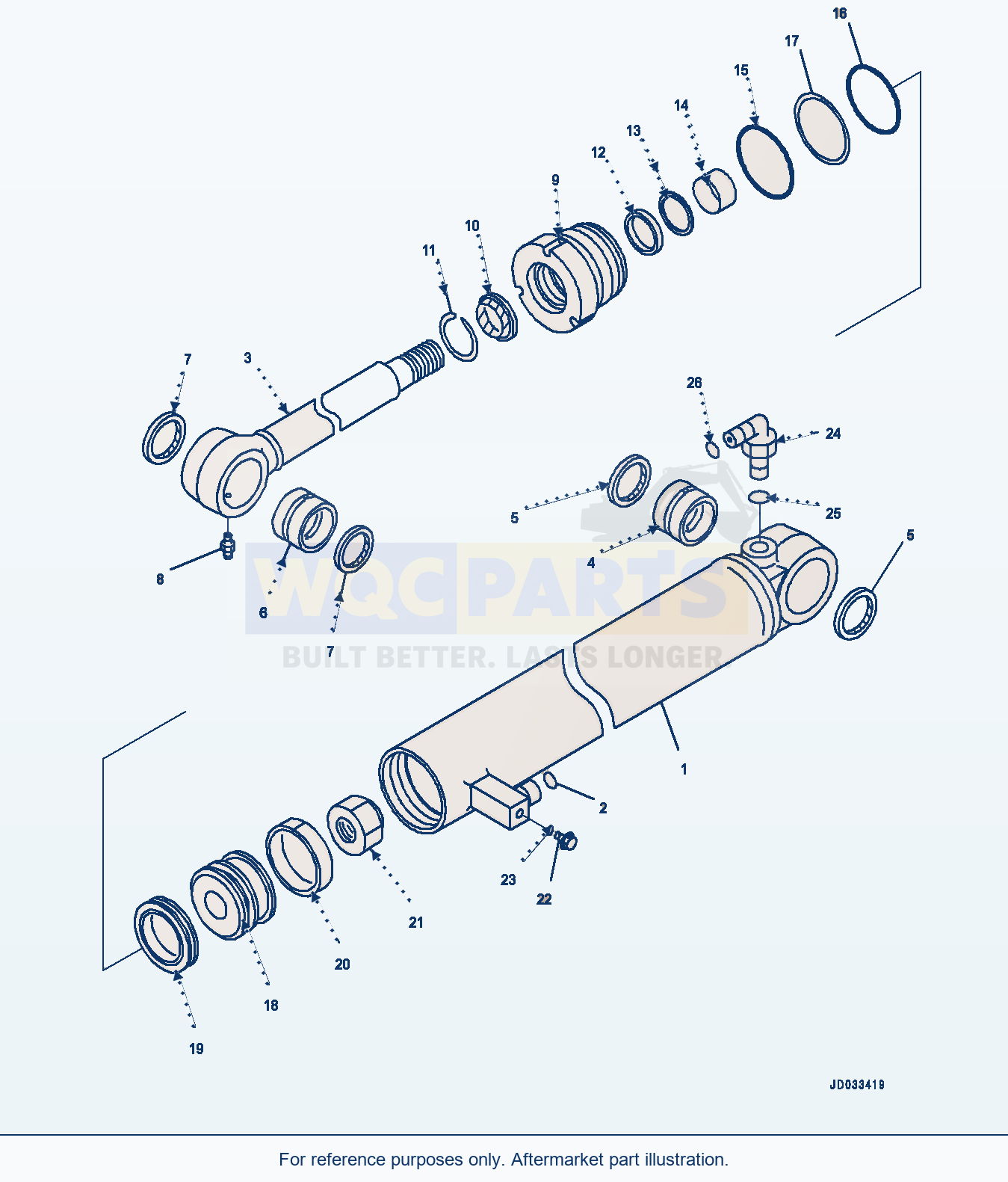 Komatsu WA470-6 Steering Cylinder (R.H.) (|J00294) parts diagram