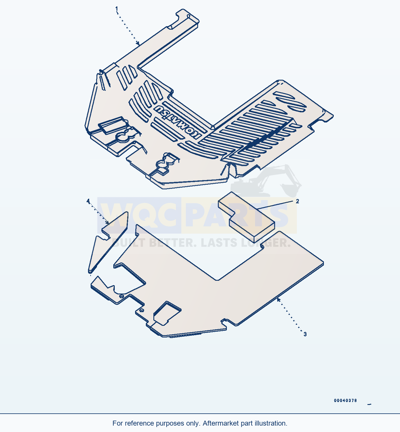 Komatsu WA470-6 Floor Mat (|K00378) parts diagram