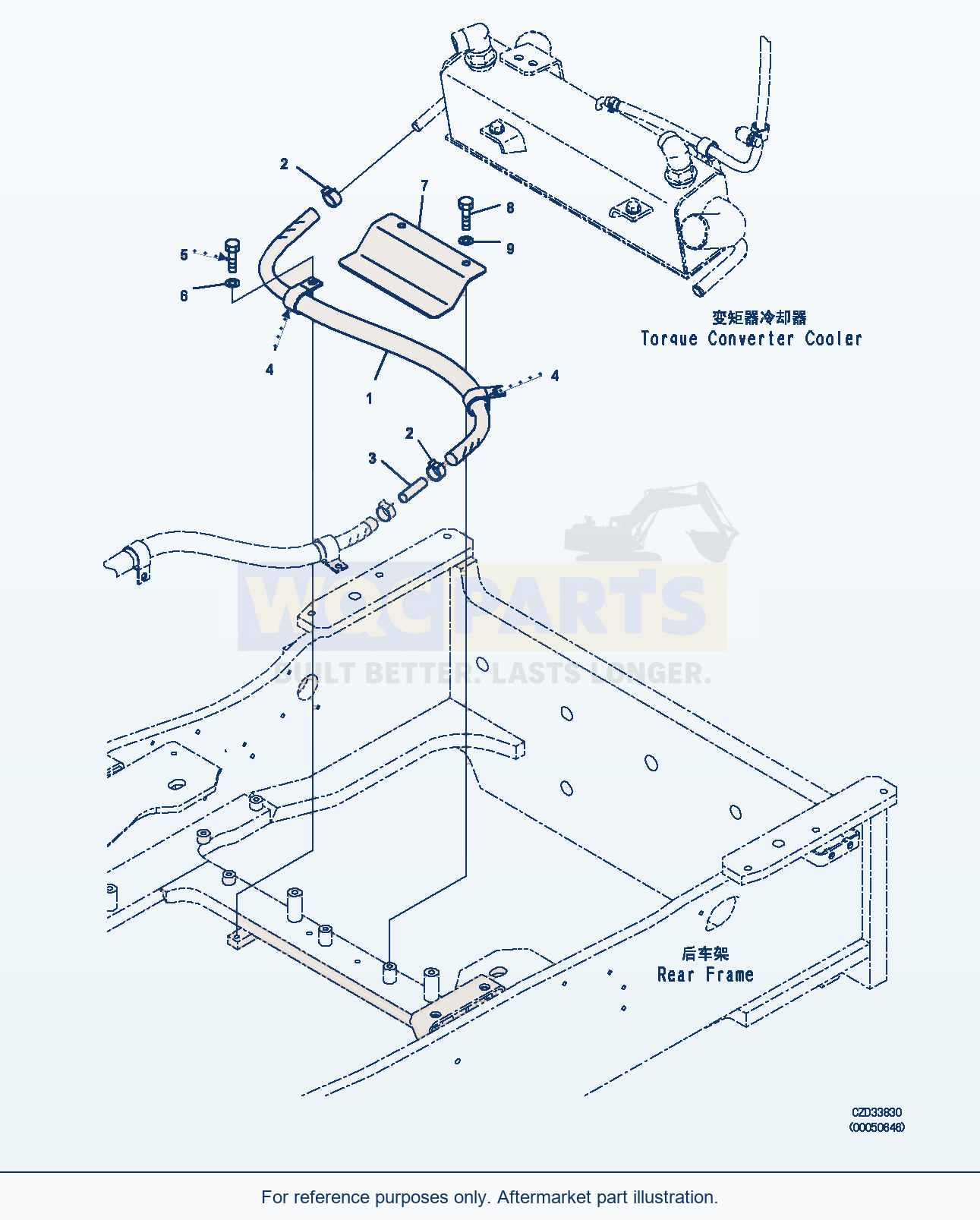 Komatsu WA470-6 Heater Piping (Rear) (|K00384) parts diagram