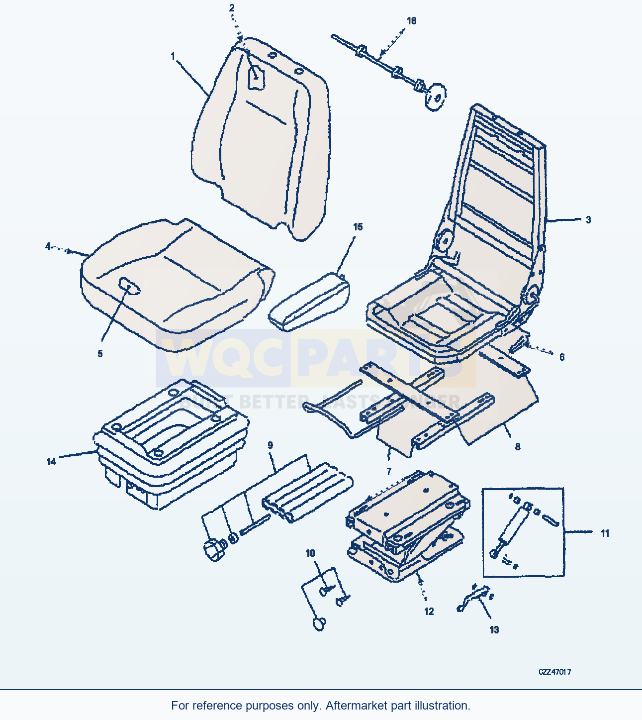 Komatsu WA470-6 Operator'S Seat (Kab) (Inner Parts) (|K00320) parts diagram