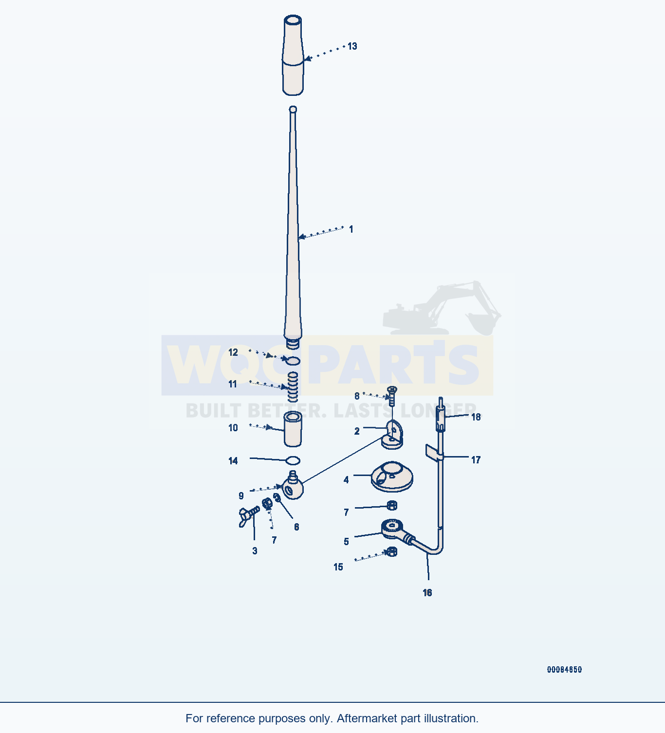 Komatsu WA470-6 Rops Cab (Monocoque) (Antenna) (|K00334) parts diagram