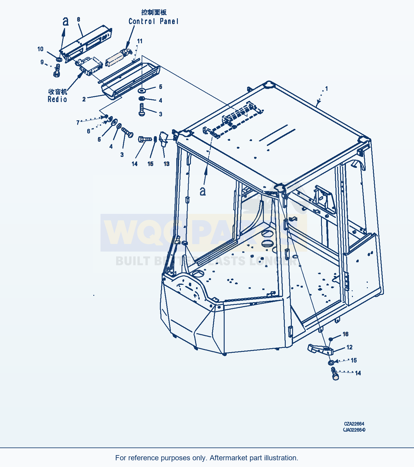 Komatsu WA470-6 Rops Cab (Monocoque) (Body) (|K00323) parts diagram