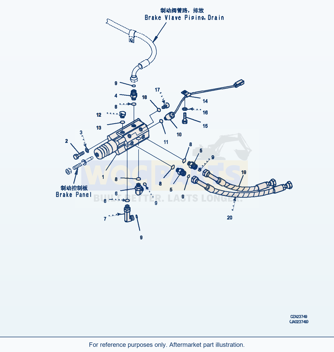 Komatsu WA470-6 Rops Cab (Monocoque) (Brake Valve) (|K00368) parts diagram