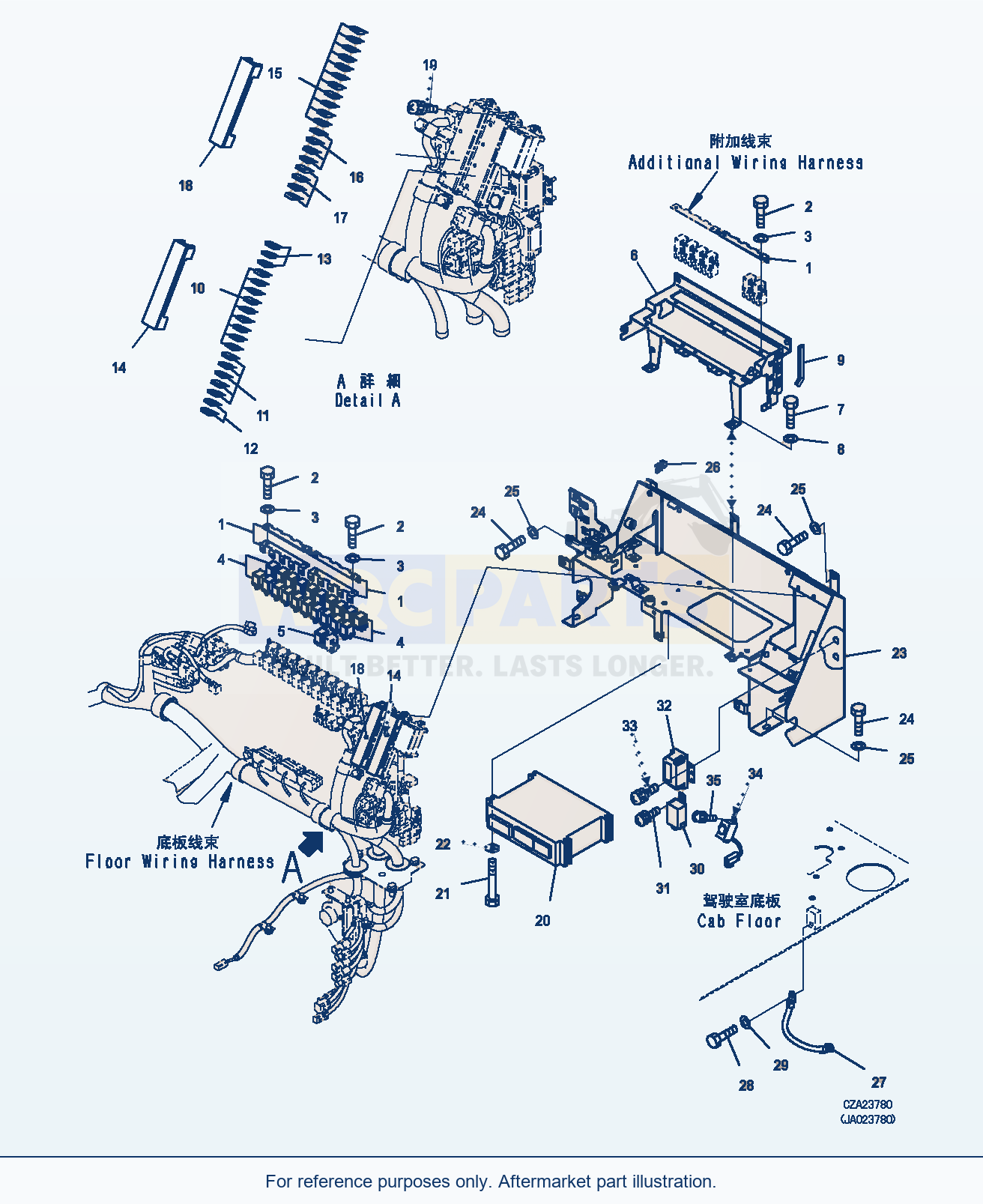 Komatsu WA470-6 Rops Cab (Monocoque) (Electric Parts) (|K00362) parts diagram