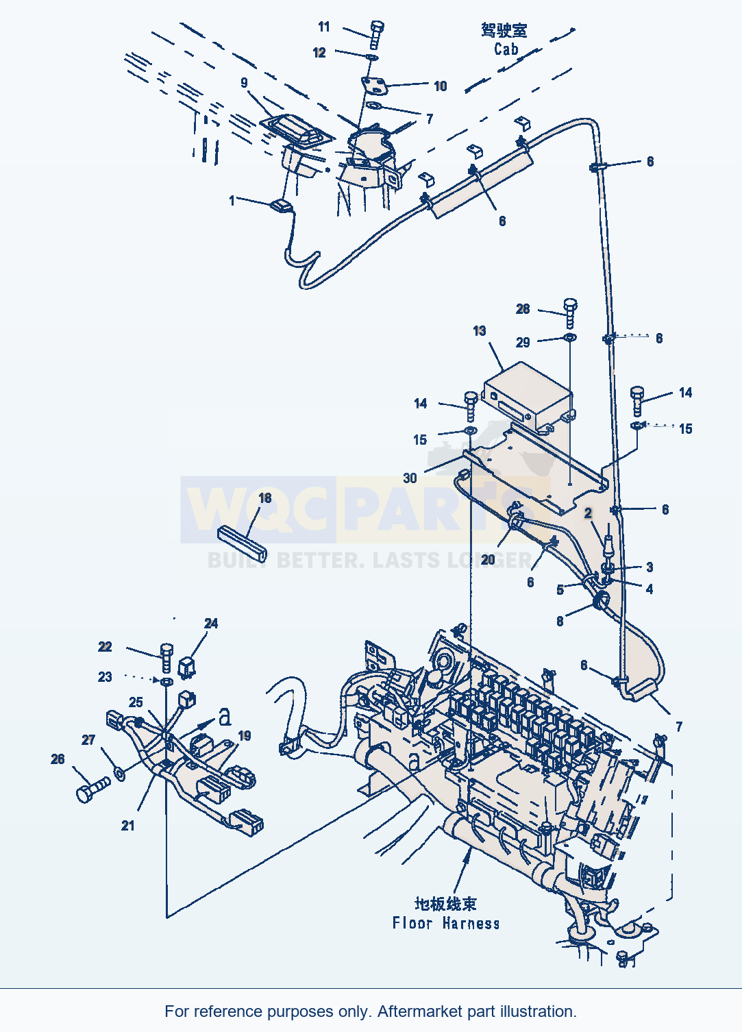 Komatsu WA470-6 Rops Cab (Monocoque) (Komtrax) (|K00375) parts diagram