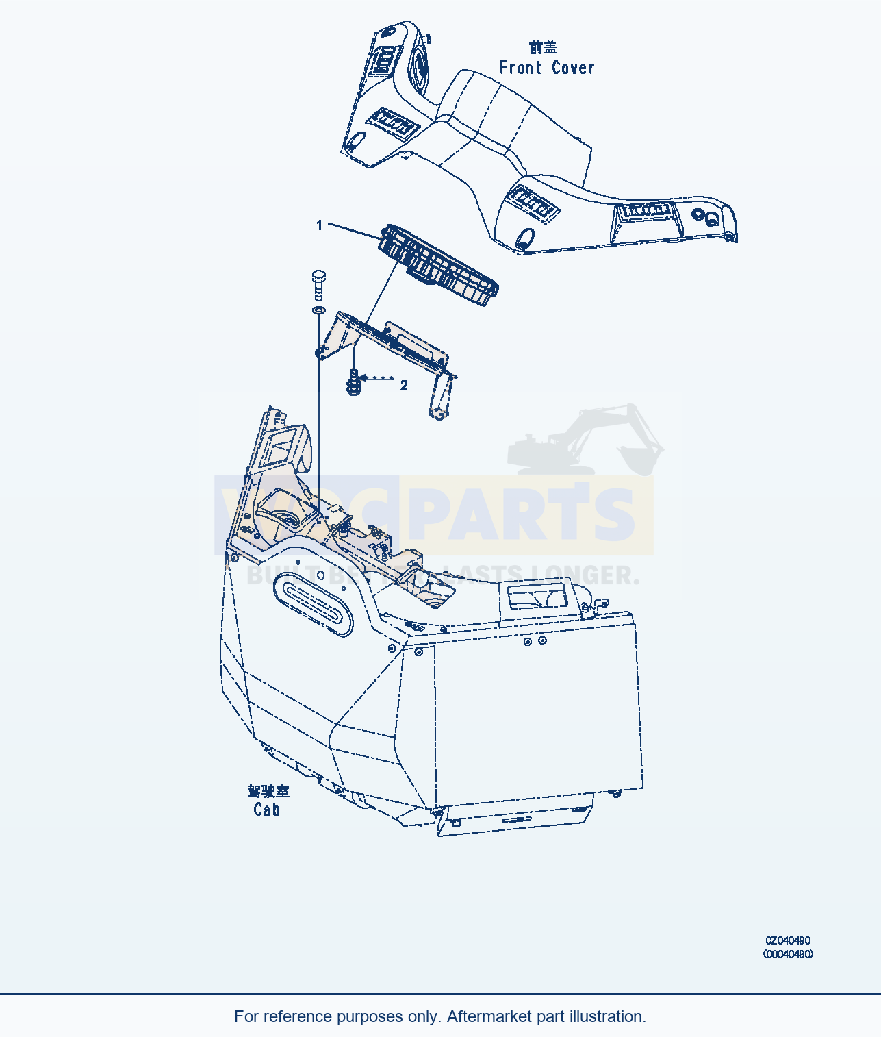 Komatsu WA470-6 Rops Cab (Monocoque) (Main Monitor) (|K00369) parts diagram