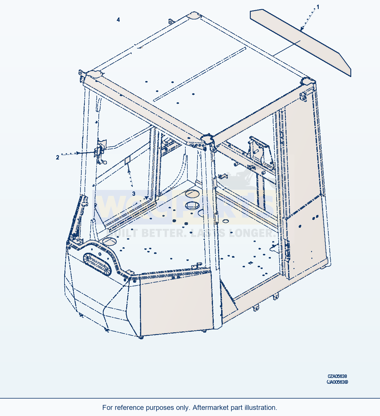 Komatsu WA470-6 Rops Cab (Monocoque) (Mark And Plate) (|K00336) parts diagram