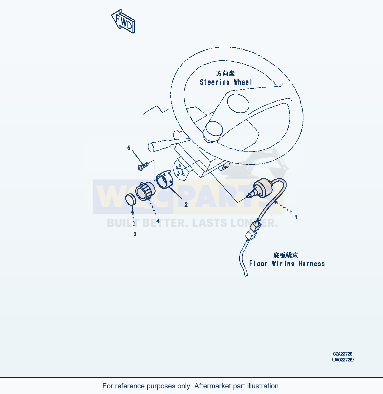 Komatsu WA470-6 Rops Cab (Monocoque) (Wiper Switch) (|K00356) parts diagram
