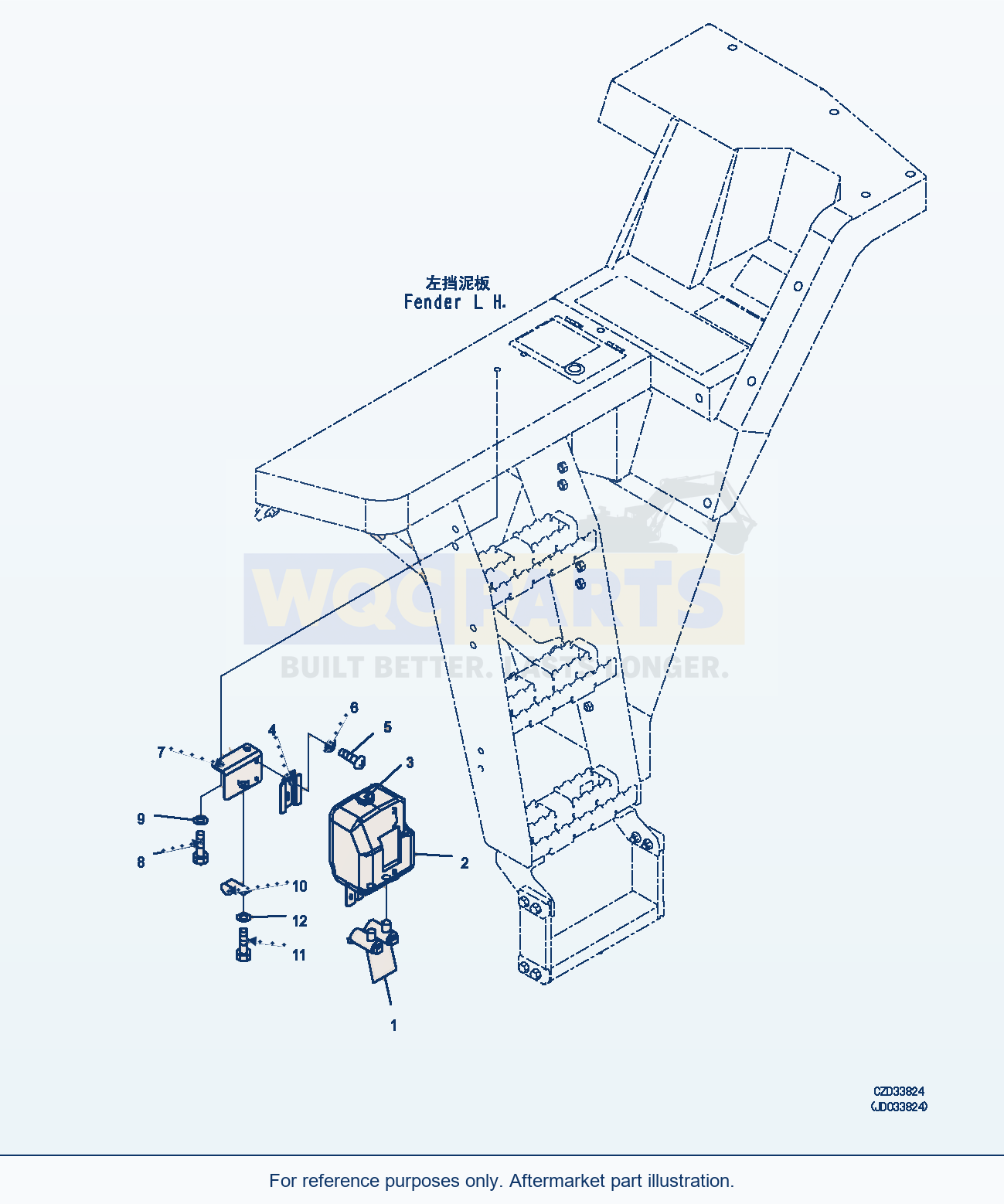 Komatsu WA470-6 Window Washer Tank (|K00379) parts diagram