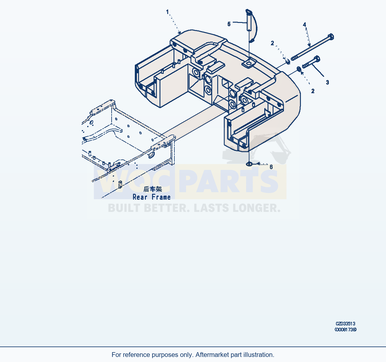 Komatsu WA470-6 Counterweight (3025Kg) (|M00477) parts diagram