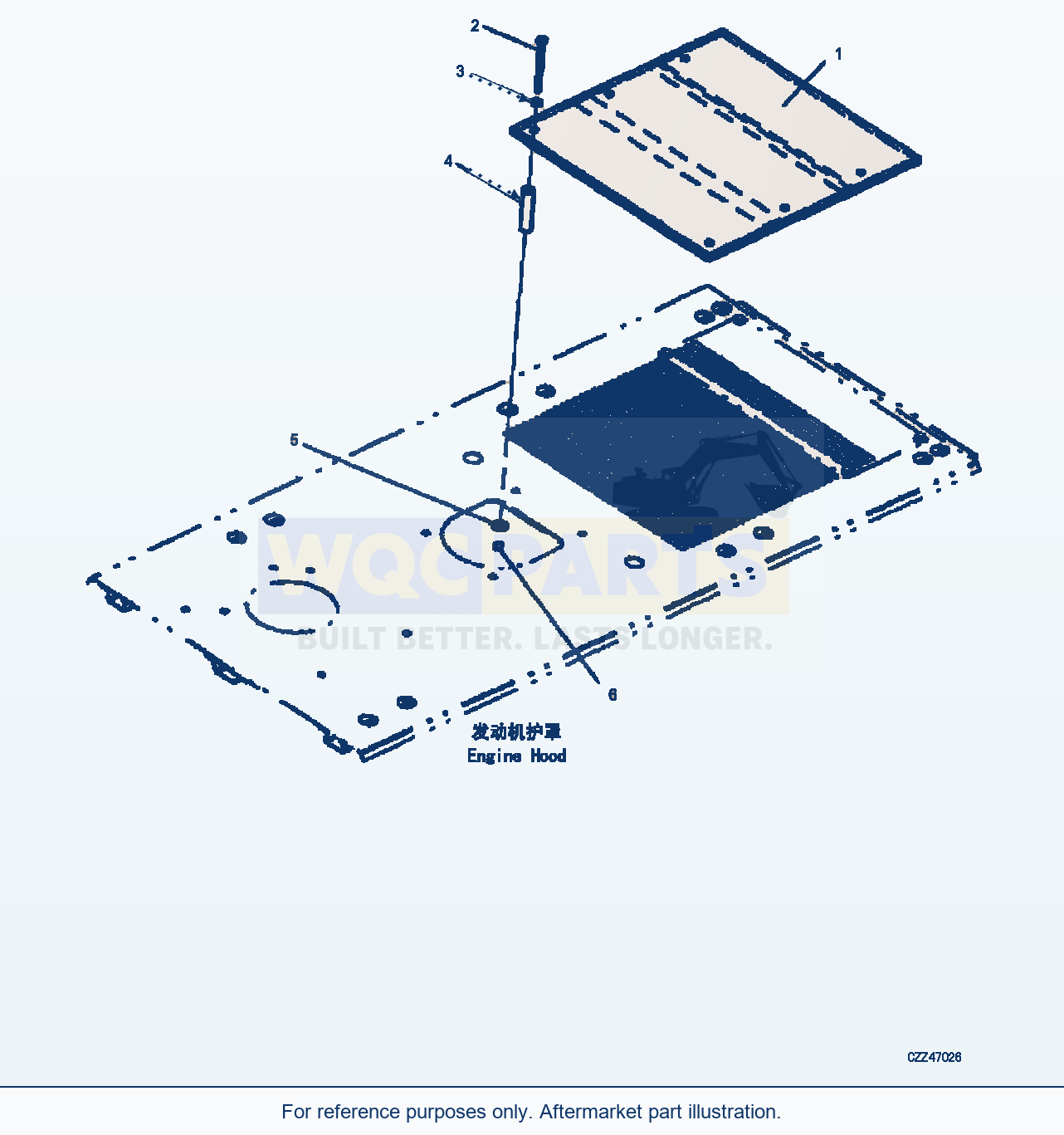 Komatsu WA470-6 Cover(For Shanghailuojinggang) (|M00458) parts diagram
