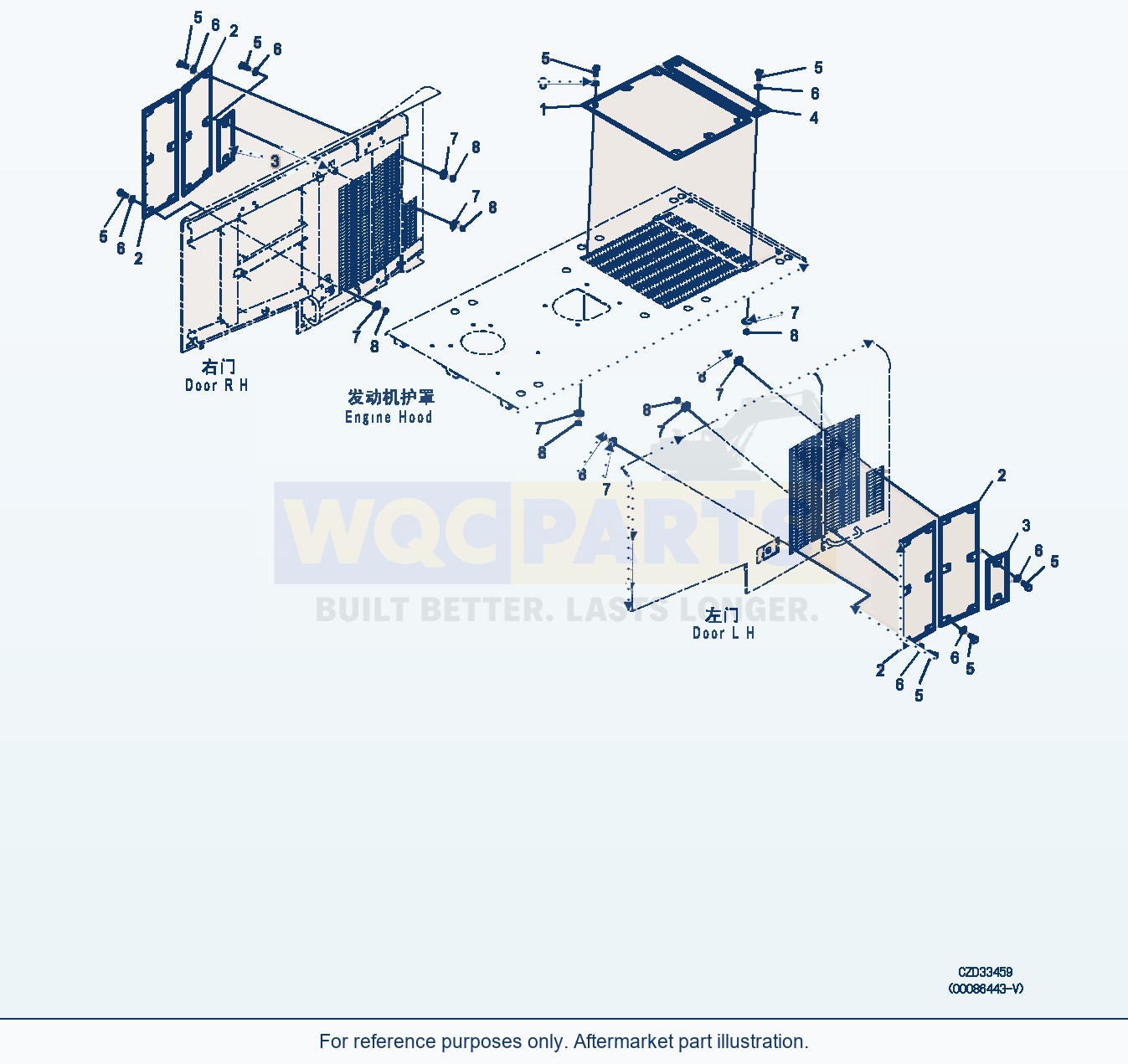 Komatsu WA470-6 Fire Proof Net (|M00457) parts diagram
