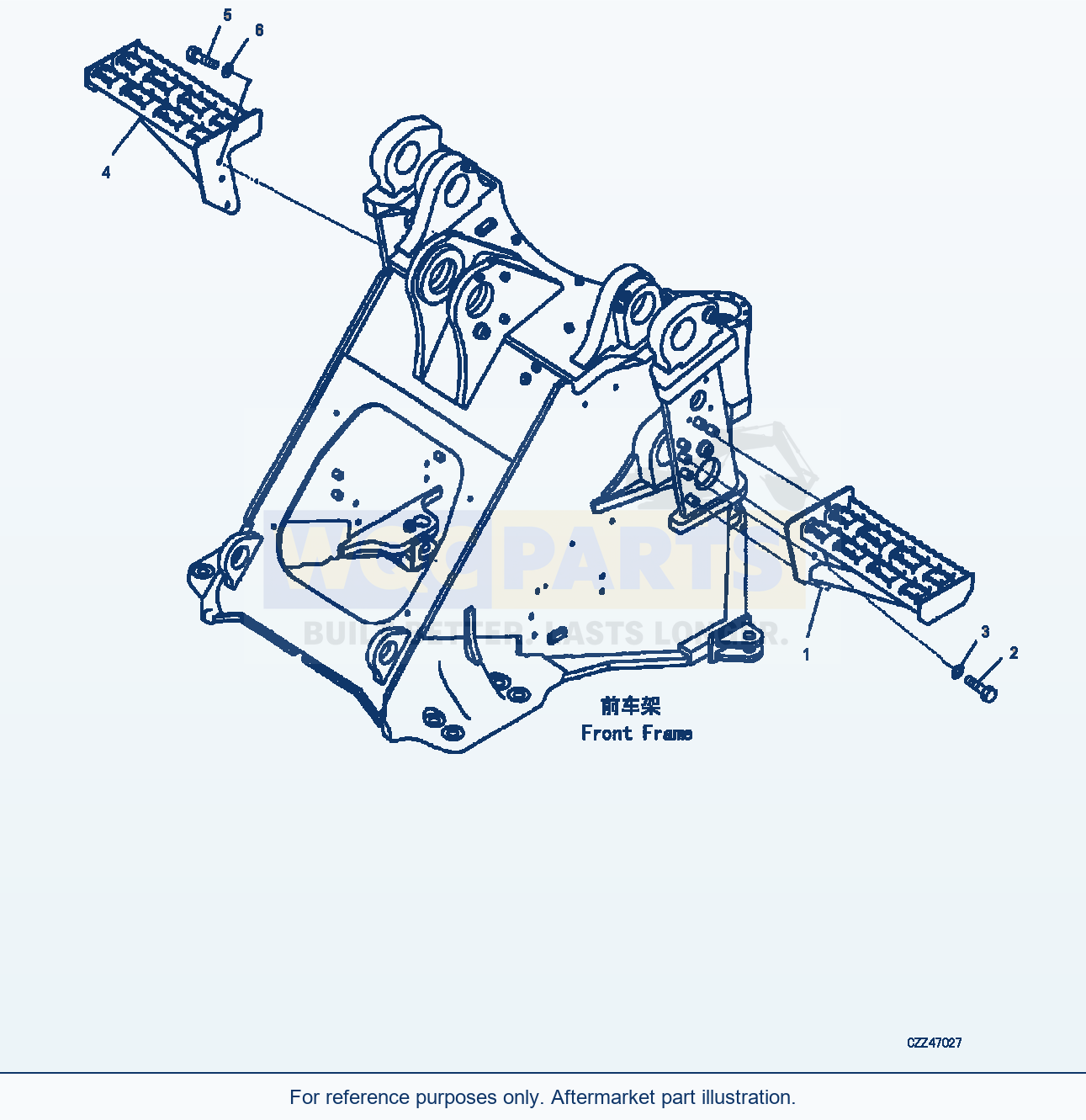 Komatsu WA470-6 Front Step(For Shanghailuojinggang) (|M00464) parts diagram