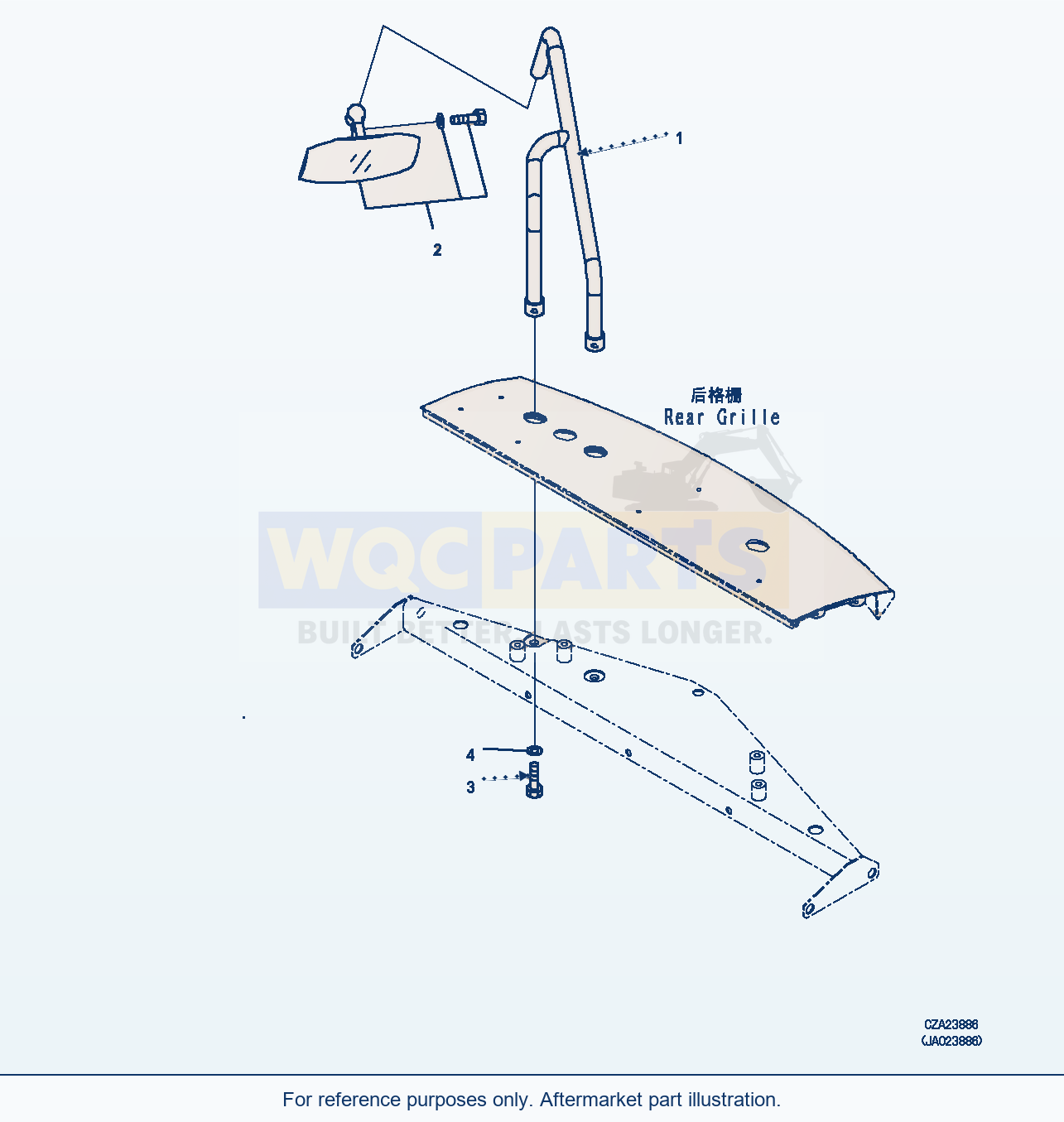 Komatsu WA470-6 Mirror (Under Mirror) (|M00474) parts diagram