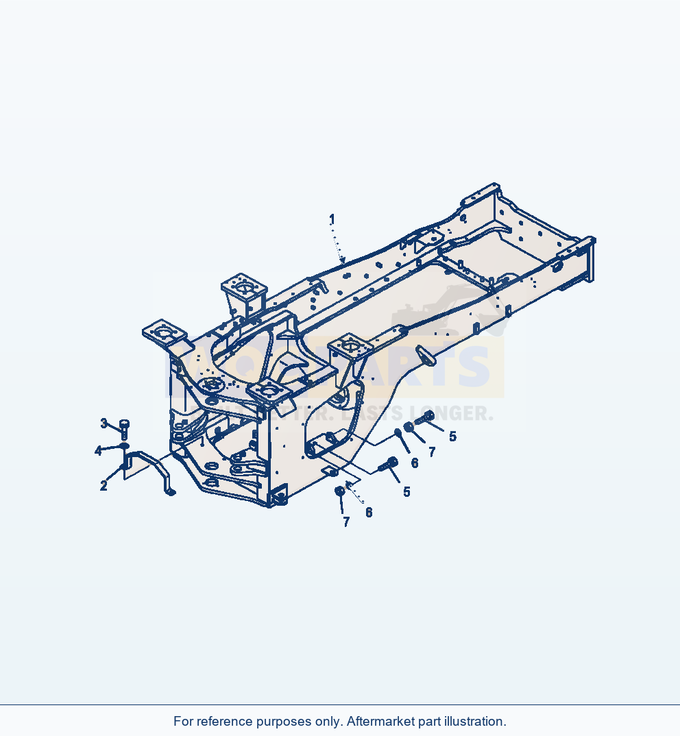 Komatsu WA470-6 Frame Rear Serial A46001-UP parts diagram