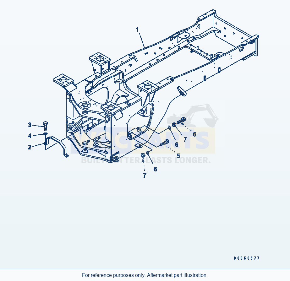 Komatsu WA470-6 Rear Frame(#85001-90000) parts diagram