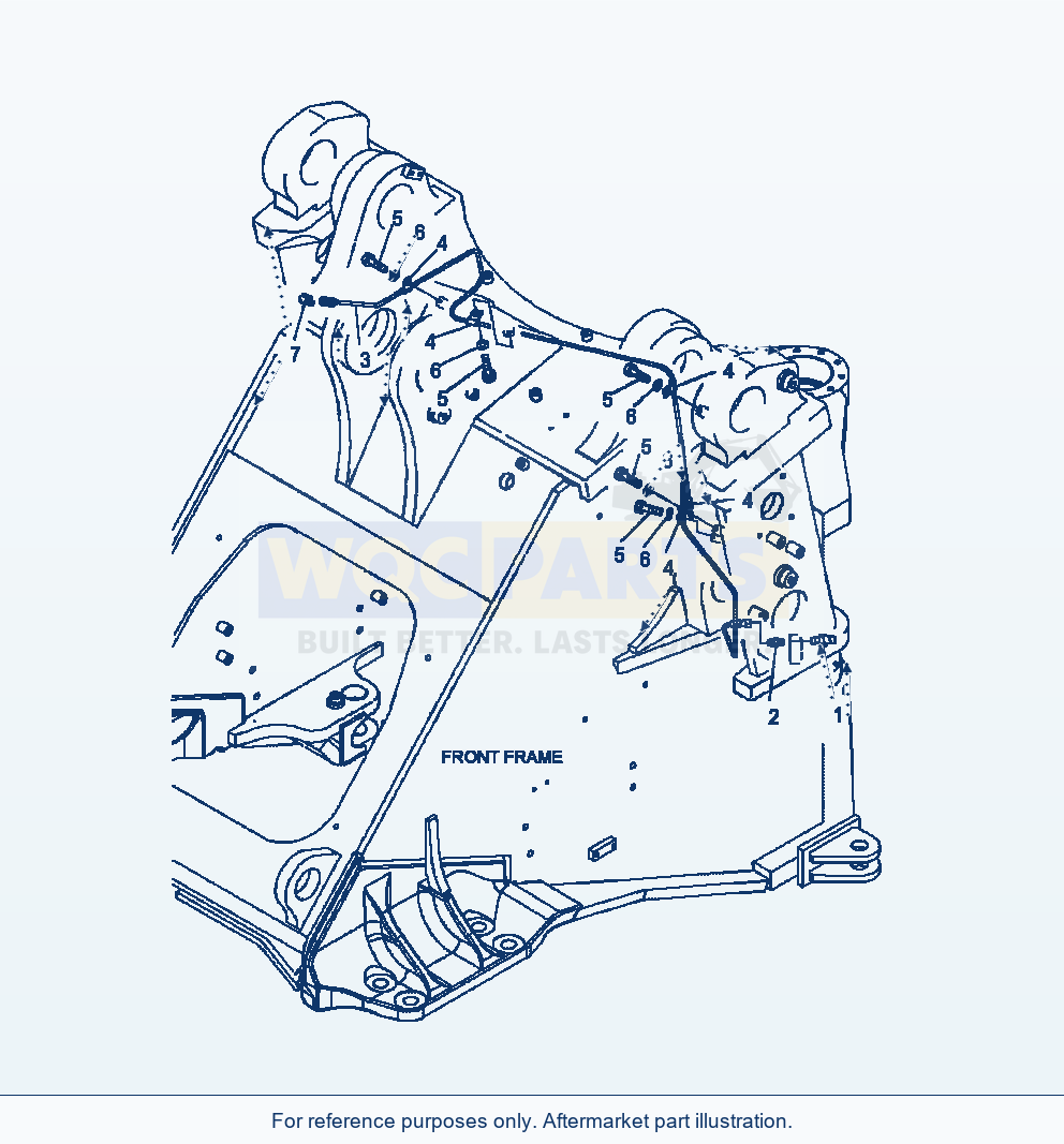 Komatsu WA470-6 Remote Grease Work Equipment Serial A46001-UP parts diagram