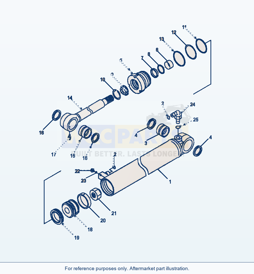 Komatsu WA470-6 Steering Cylinder Serial A45001-UP parts diagram