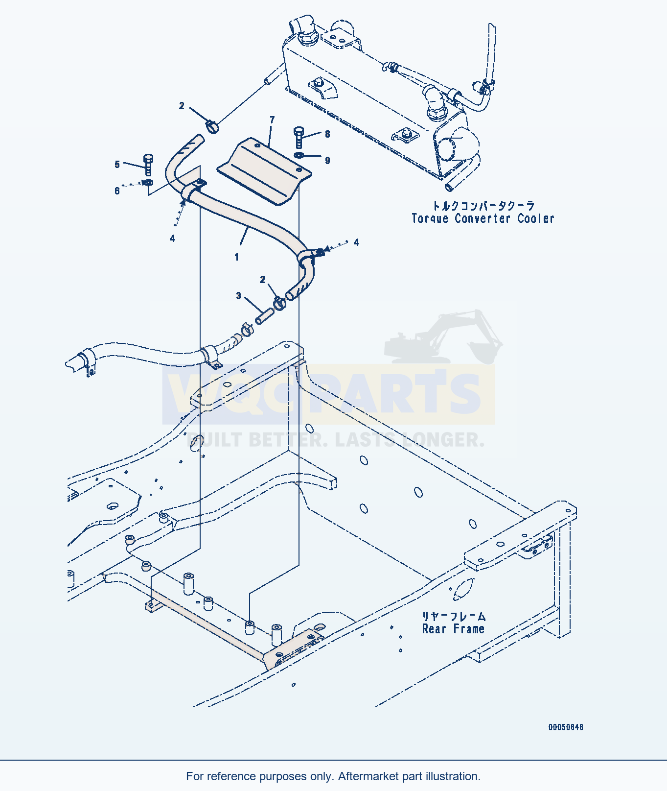 Komatsu WA470-6 Heater Piping, Rear (#90216-) Serial 90216-UP parts diagram