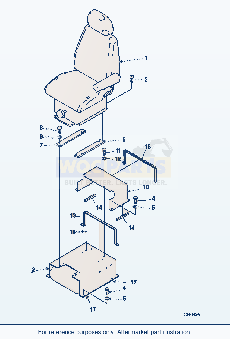 Komatsu WA470-6 Operator'S Seat (Kab) (Air Suspension)(#85001-) parts diagram