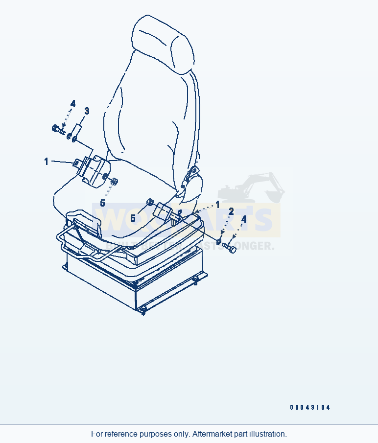 Komatsu WA470-6 Seat Belt (3 Inch) (Grammer)(#85001-) parts diagram