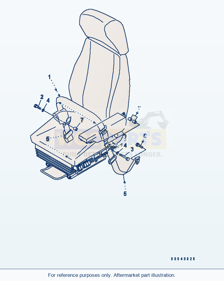Komatsu WA470-6 Seat Belt (3 Inch) (Isring Hausen)(#85001-) parts diagram