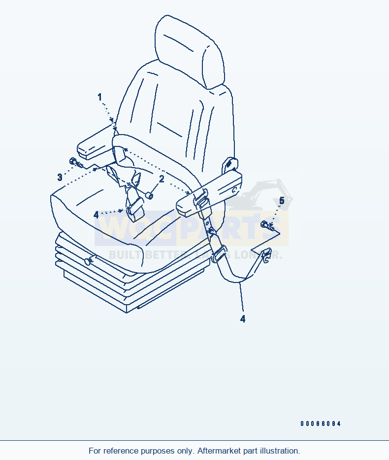 Komatsu WA470-6 Seat Belt (3 Inch) (Kab)(#85001-) parts diagram