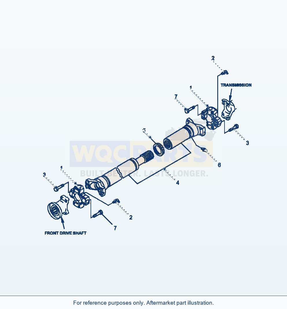 Komatsu WA470-6 Drive Shaft Center Serial A46001-UP parts diagram