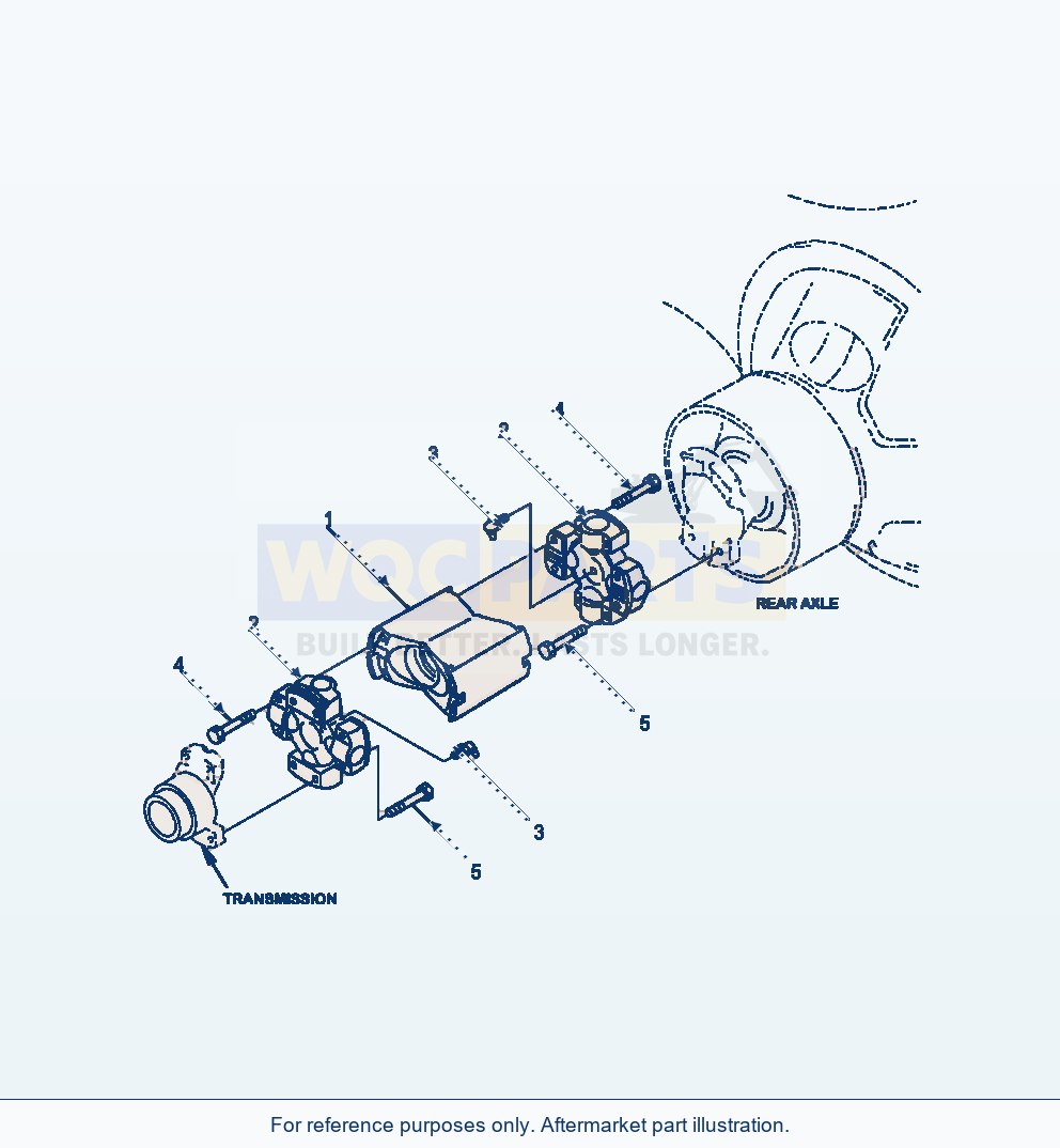 Komatsu WA470-6 Drive Shaft Rear Serial A45001-UP parts diagram