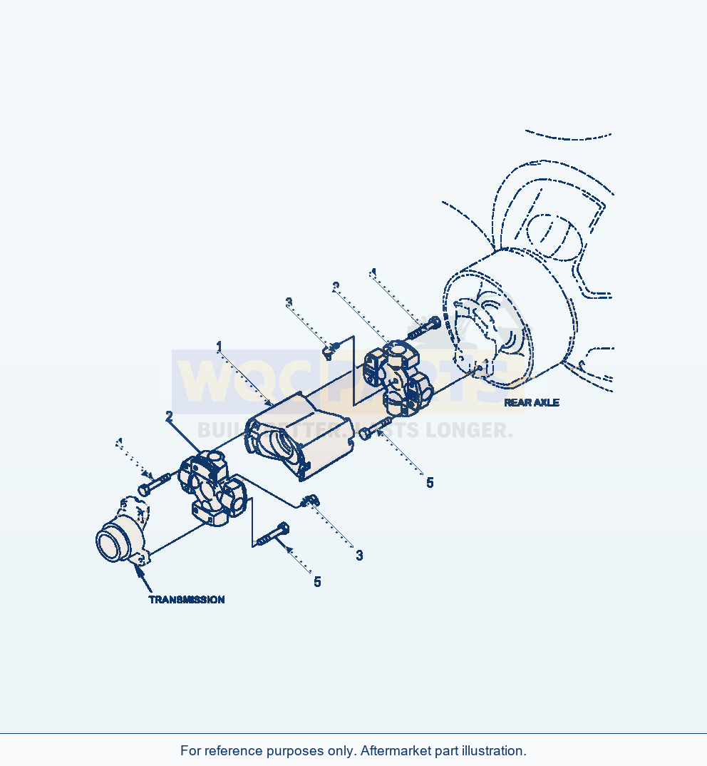 Komatsu WA470-6 Drive Shaft Rear Serial A46001-UP parts diagram