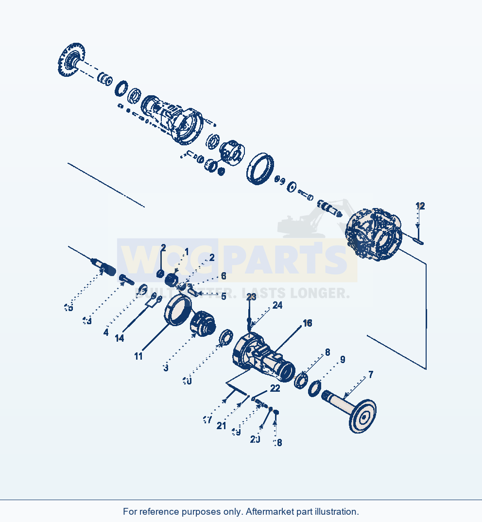 Komatsu WA470-6 Rear Axle L.H. Final Drive Serial A45001-UP parts diagram