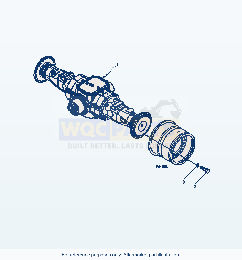 Komatsu WA470-6 Rear Axle Mounting Serial A46001-UP parts diagram