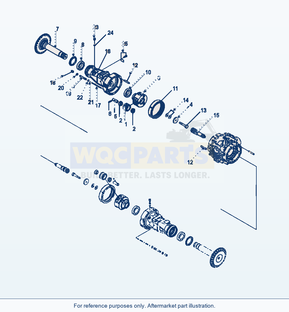 Komatsu WA470-6 Rear Axle R.H. Final Drive Serial A45001-UP parts diagram