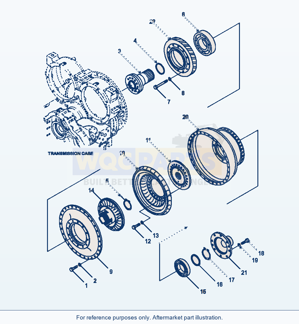 Komatsu WA470-6 Torque Converter Standard parts diagram