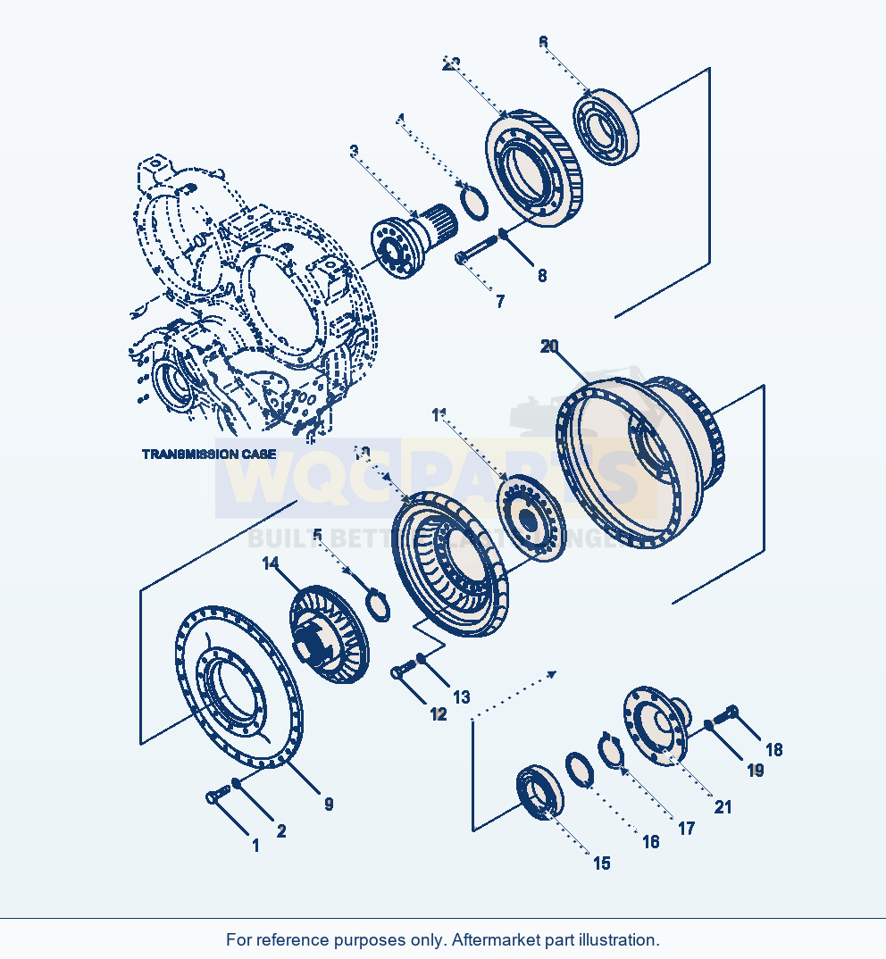 Komatsu WA470-6 Torque Converter parts diagram