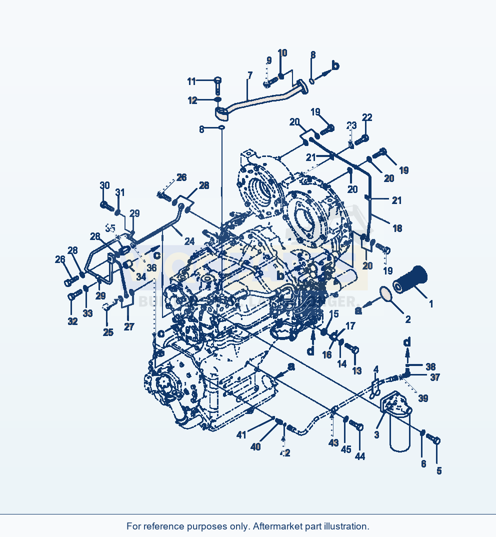 Komatsu WA470-6 Transmission Piping Serial A45001-UP parts diagram