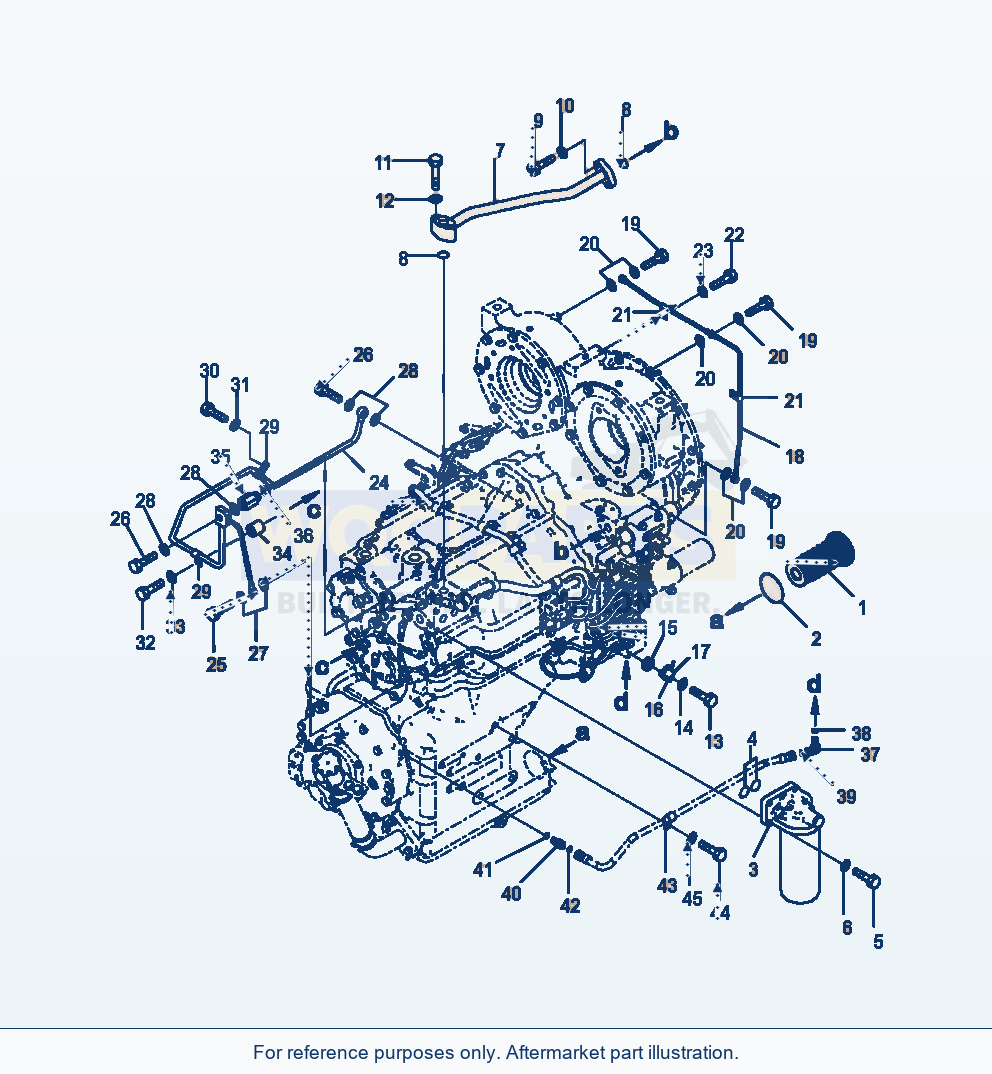 Komatsu WA470-6 Transmission Piping Serial A46001-UP parts diagram