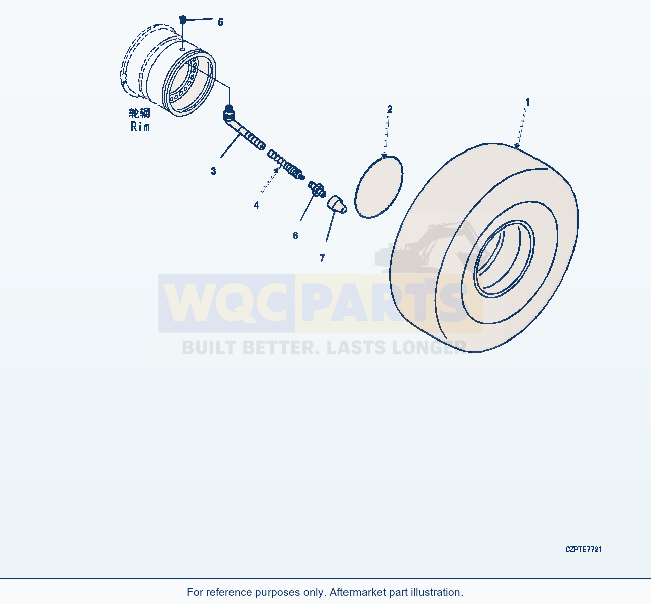 Komatsu WA470-6 Tire (26.5-25-28Pr-L4 Tubeless Tires) (|S00484) parts diagram