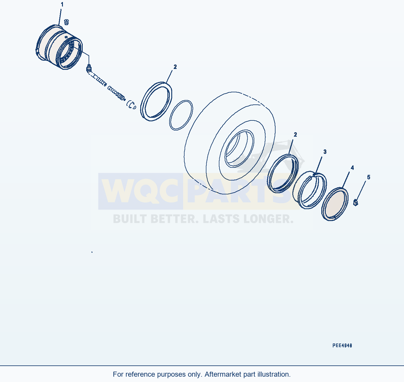 Komatsu WA470-6 Rim, 26.5-25 Tubed Tires — Rim (#90216-) parts diagram