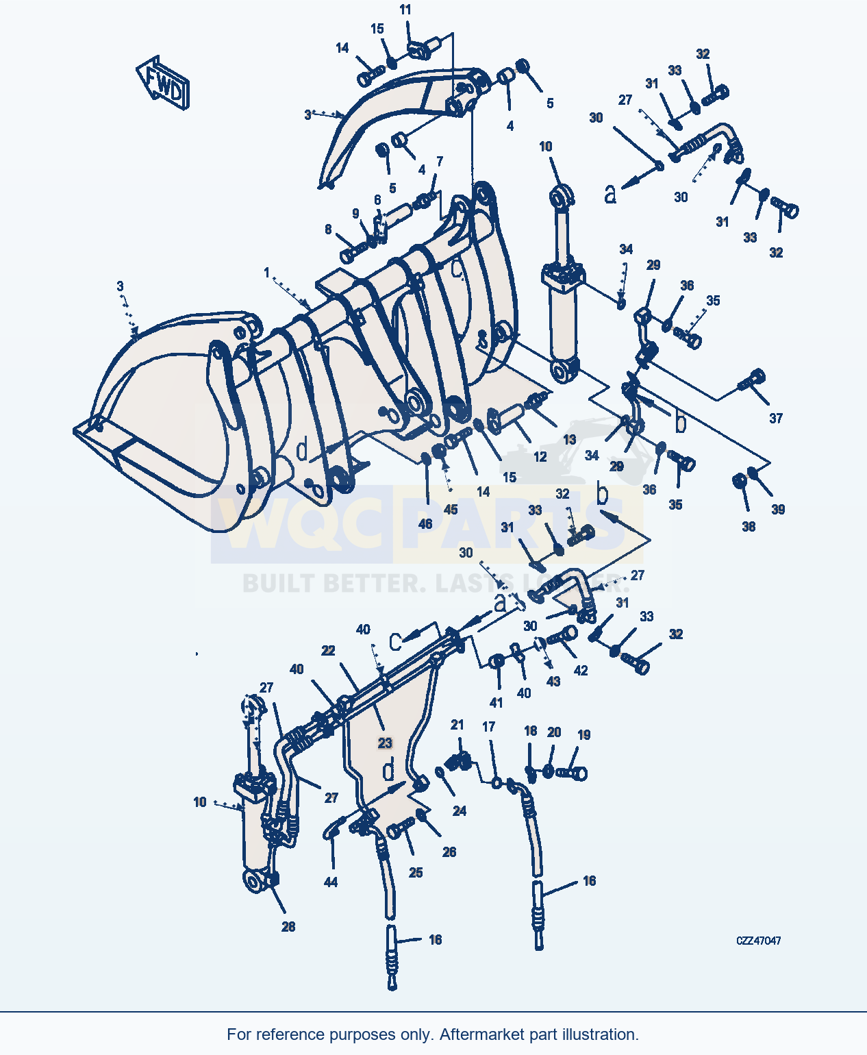 Komatsu WA470-6 Fork Steel Tube (|T00531) parts diagram