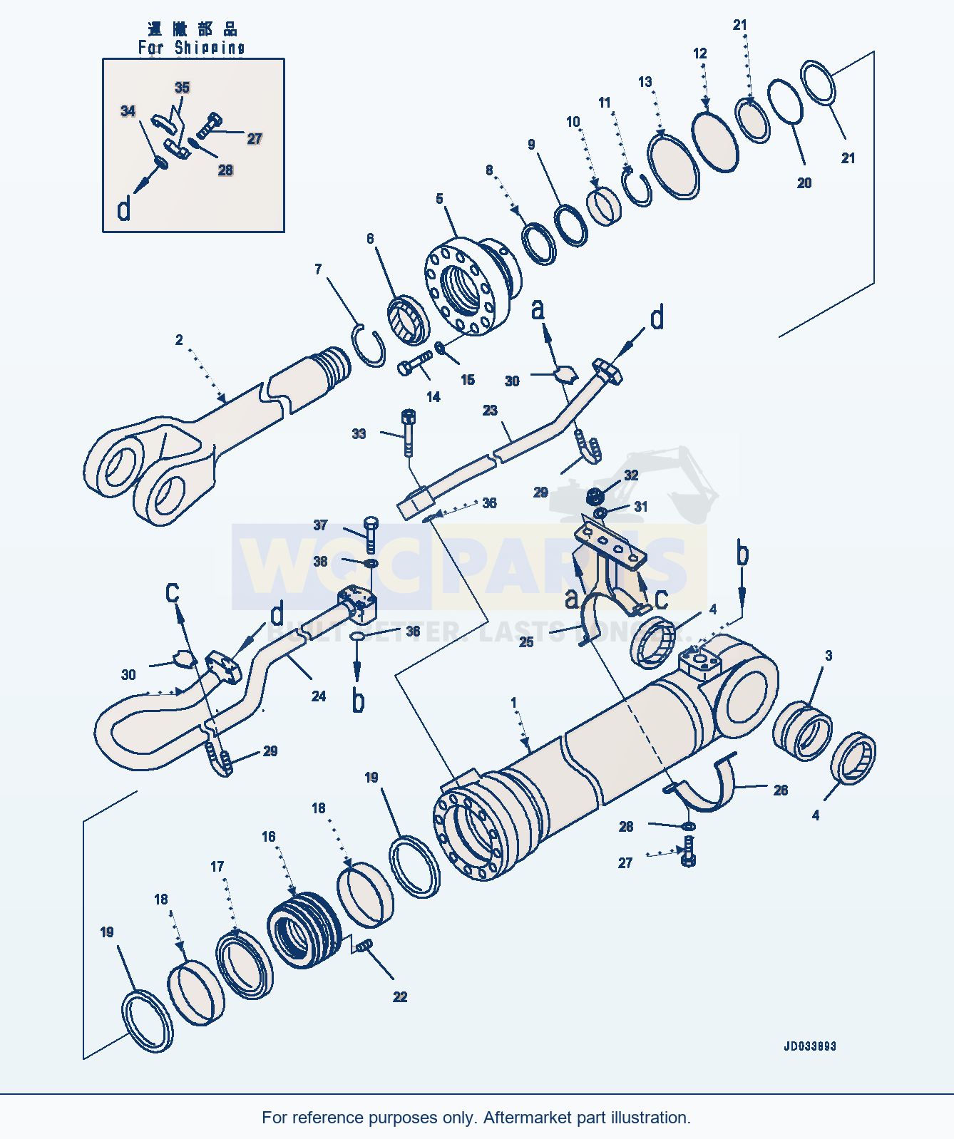 Komatsu WA470-6 Lift Cylinder (L.H.) (|T00514) parts diagram