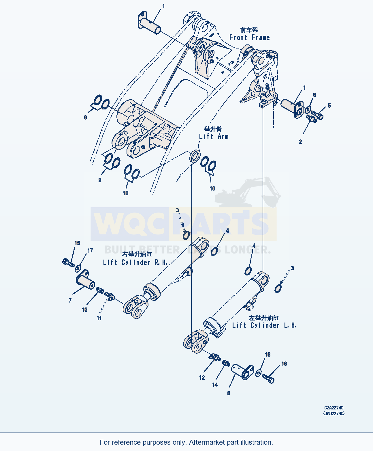 Komatsu WA470-6 Lift Cylinder (Pin) (|T00517) parts diagram