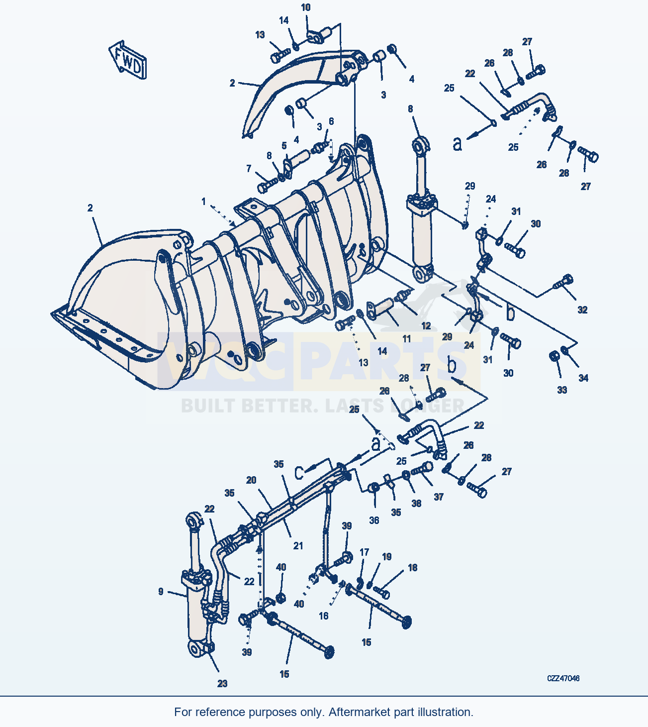 Komatsu WA470-6 Log Grapple (Reinforce Fork) (|T00528) parts diagram