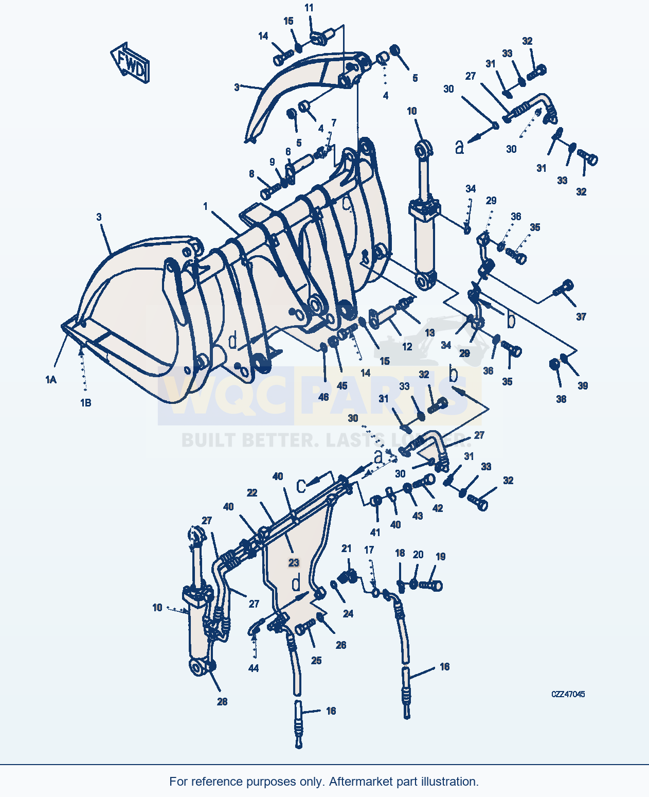 Komatsu WA470-6 Log Grapple (|T00525) parts diagram
