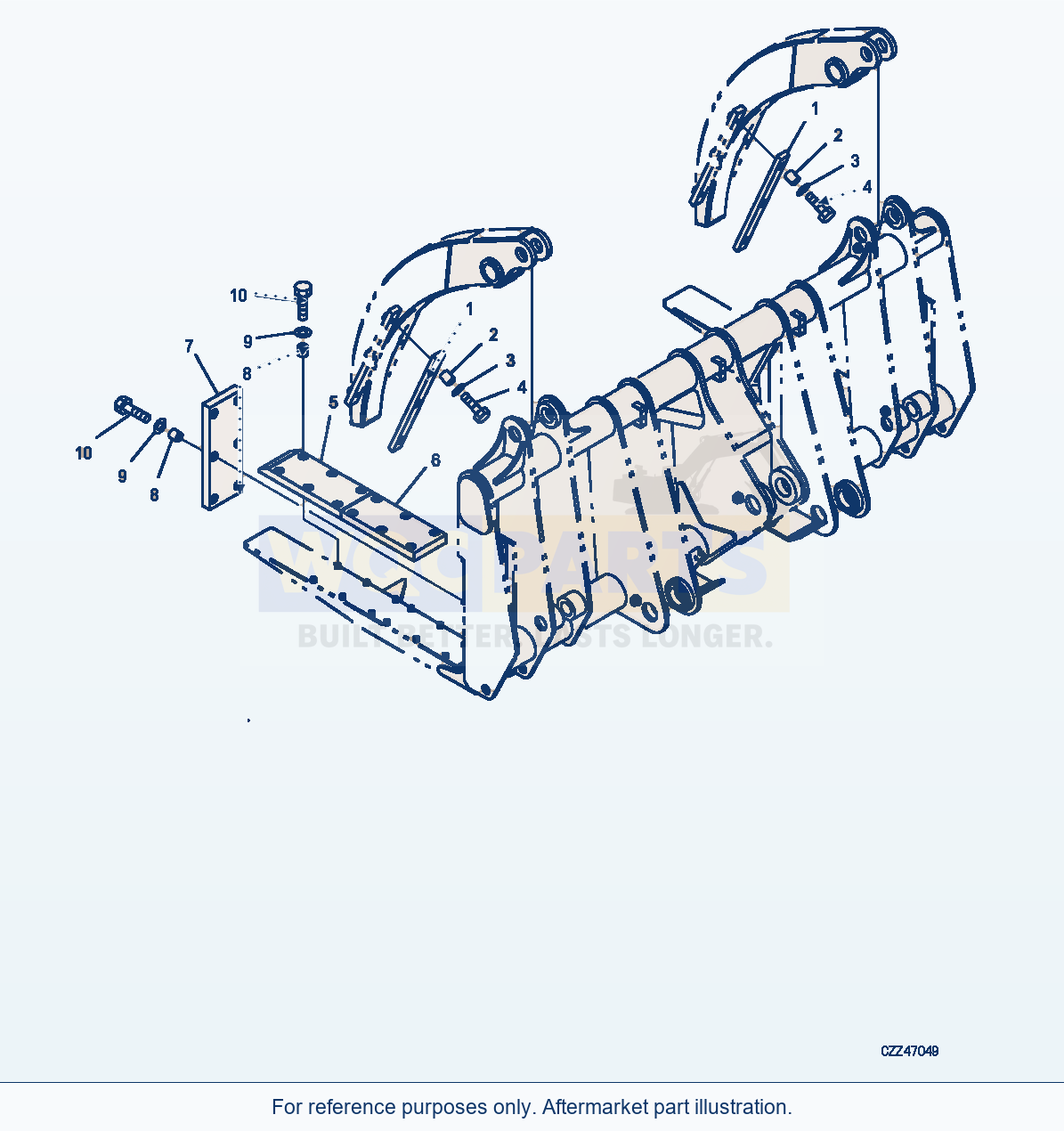 Komatsu WA470-6 Rubber Cushion (|T00535) parts diagram