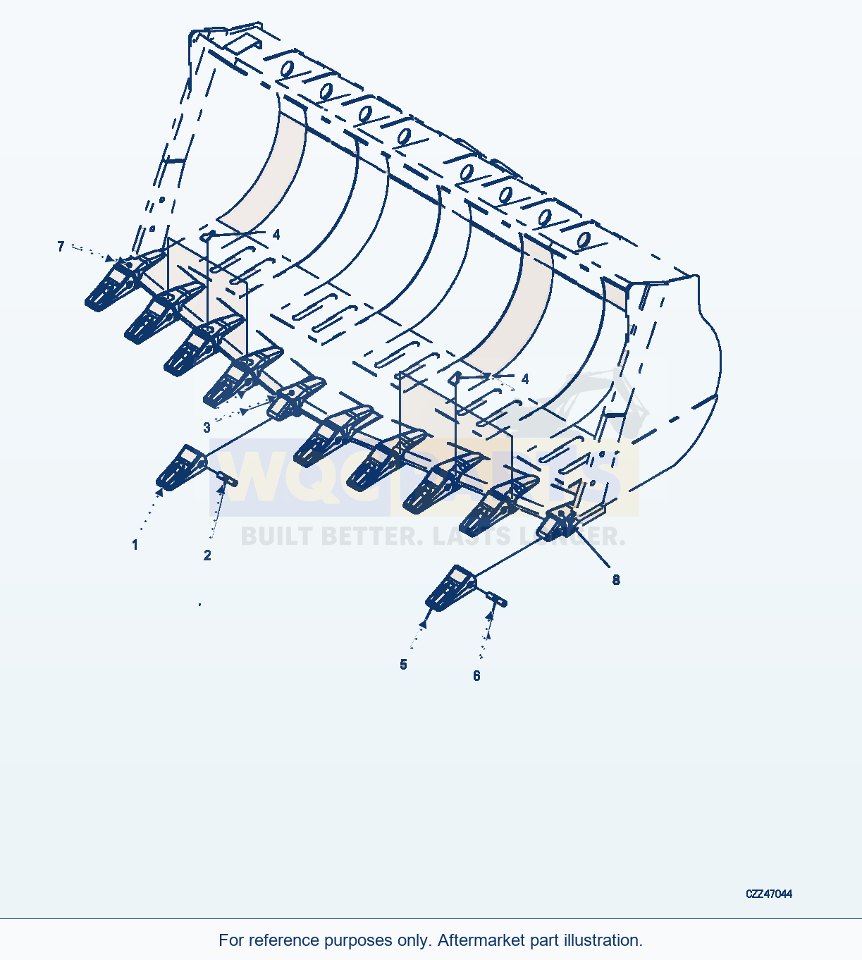 Komatsu WA470-6 Tip Tooth (Wide Tip) (|T00513) parts diagram