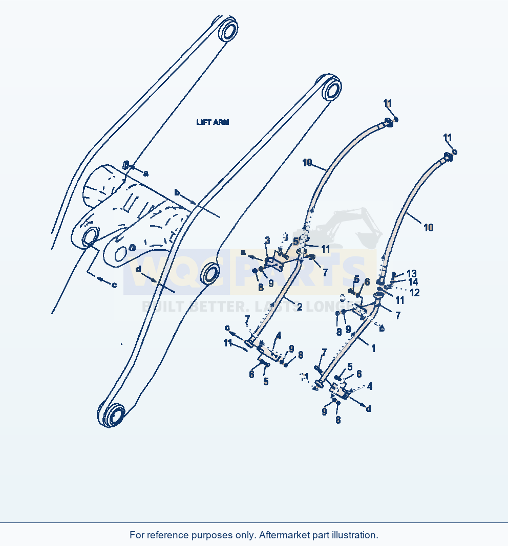 Komatsu WA470-6 Boom And Bell Crank Piping (3-Spool Valve) parts diagram